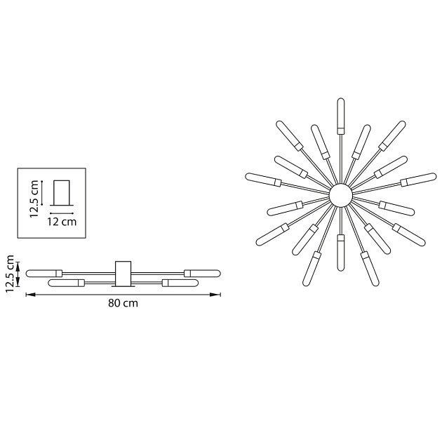 Потолочная люстра Lightstar Ragno 732187 изображение 5 Потолочная люстра Lightstar Ragno 732187 Фото № 5