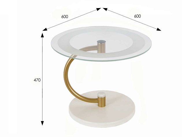 Журнальный стол Мебелик Дуэт 13Н 007330 изображение 3 Журнальный стол Мебелик Дуэт 13Н 007330 Фото № 3