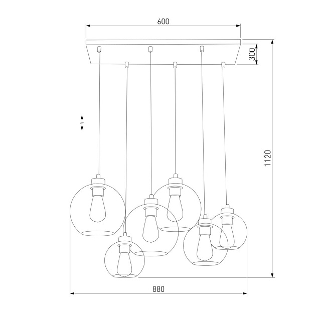 Подвесная люстра TK Lighting 2833 Cubus изображение 3 Подвесная люстра TK Lighting 2833 Cubus Фото № 3