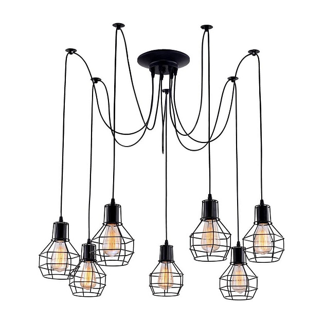 Подвесная люстра Arte Lamp A1109SP-7BK изображение 1 Подвесная люстра Arte Lamp A1109SP-7BK Фото № 1