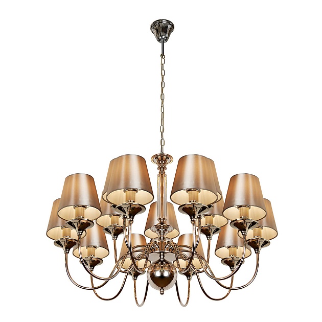 Подвесная люстра iLamp Rolling P2406-10+5 Nickel изображение 2 Подвесная люстра iLamp Rolling P2406-10+5 Nickel Фото № 2