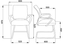 Офисный стул AksHome Ricci черный+черный, ткань 80019 1