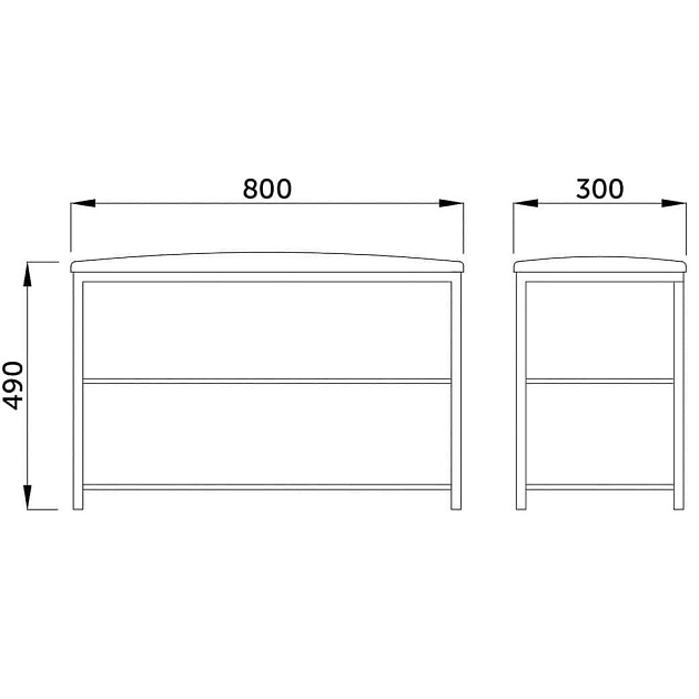 Обувница AksHome Victoria черный/искусственная кожа 62177 Фото № 2