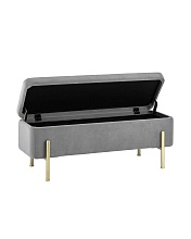 Банкетка Stool Group Болейн с ящиком велюр серый 20A544VF-MOMO-38 1