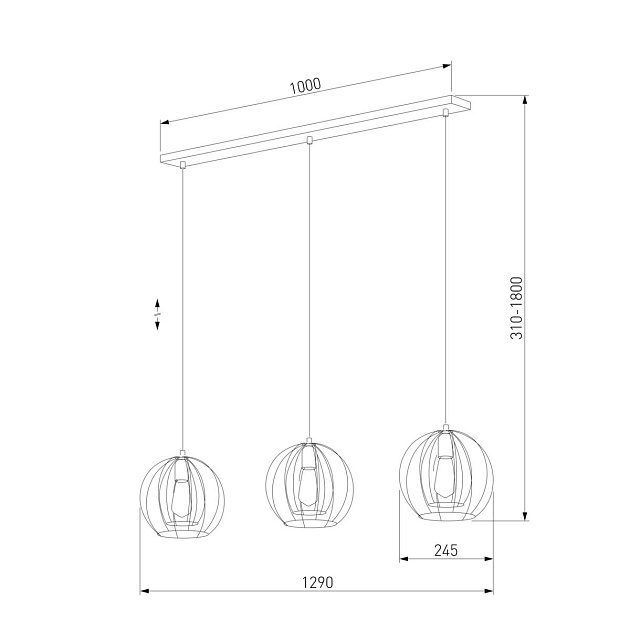 Подвесной светильник TK Lighting 6599 Jaula Фото № 2