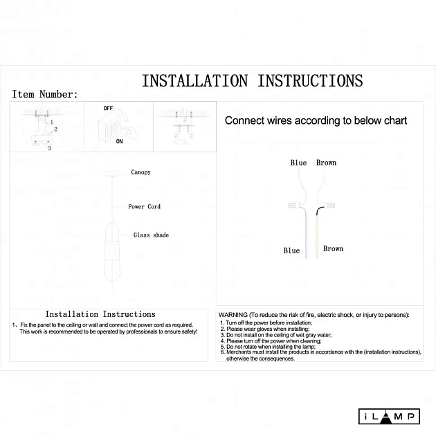 Подвесной светильник iLamp Drop 8121P AM изображение 2 Подвесной светильник iLamp Drop 8121P AM Фото № 2