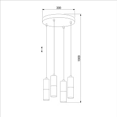 Подвесная люстра TK Lighting 4364 Elit Black 1