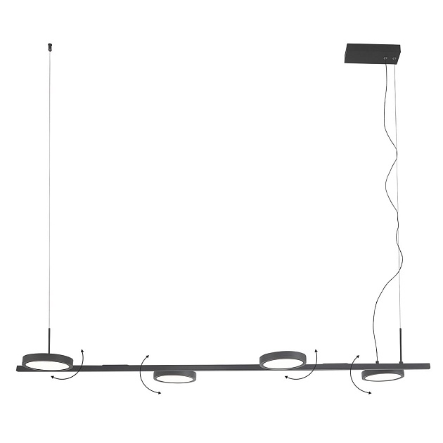 Подвесная светодиодная люстра Crystal Lux CLT 027C4 L1000 BL Фото № 1