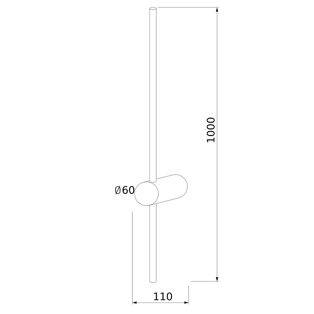 Бра Elektrostandard Cane MRL Led 1121 черный a061491 Фото № 2
