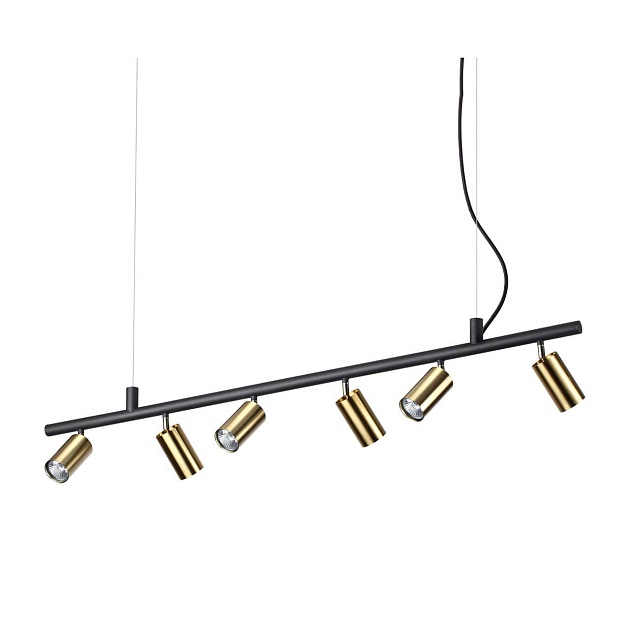 Подвесная люстра Ideal Lux Dynamite SP6 Ottone Satinato 244648 изображение 1 Подвесная люстра Ideal Lux Dynamite SP6 Ottone Satinato 244648 Фото № 1