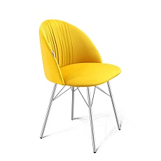Стул Sheffilton SHT-ST35-1/S64 имперский желтый/хром лак 6823423402
