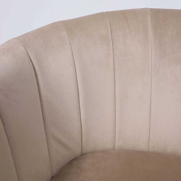 Поворотное кресло AksHome Melon бежевый велюр/черный 102945 изображение 3 Поворотное кресло AksHome Melon бежевый велюр/черный 102945 Фото № 3