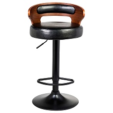 Стул барный DOBRIN FRED BLACK (коричневое дерево, чёрный) 1018_BlackBase-LMZ FRED BLACK 2