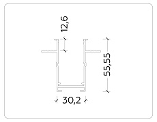 Шинопровод встраиваемый Ambrella Light Track System Magnetic 220V GL1012 1