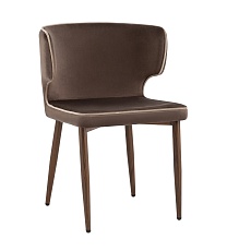 Кухонный стул Stool Group Матео с кантом велюр коричневый (ножки дерево) MC110 KD HLR-49/HLR-08 edge