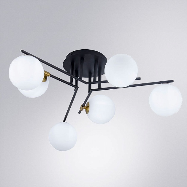 Потолочная люстра Arte Lamp Gemini A2243PL-6BK изображение 3 Потолочная люстра Arte Lamp Gemini A2243PL-6BK Фото № 3
