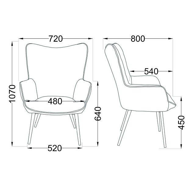 Кресло AksHome Kenzo белый, мех 89978 Фото № 2