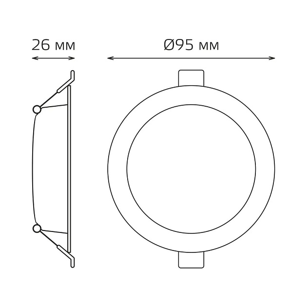 Встраиваемый светильник Gauss Elementary Downlight 9100420205 Фото № 9