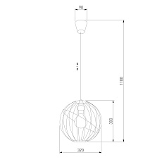 Подвесной светильник TK Lighting 1626 Orbita Black 1 1