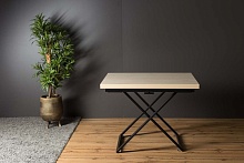 Стол-трансформер Levmar Compact D68/S53 (дуб шамони светлый/чёрные опоры) 7125110722 2