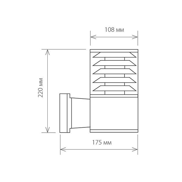 Уличный настенный светильник Elektrostandard 1408 Techno a032622 Фото № 2