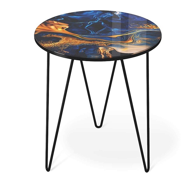 Журнальный стол Sheffilton SHT-CT27 синий сапфир/черный муар 4007482114 Фото № 6