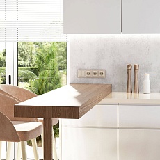 Рамка Werkel Acrylic на 4 поста айвори W0042743 4690389190551 2