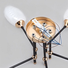 Потолочная люстра IMEX MD.4144-5-S-BK+FGD 3