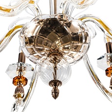 Подвесная люстра Crystal Lux Catarina SP6 V2 Gold/Transparent-Cognac 2