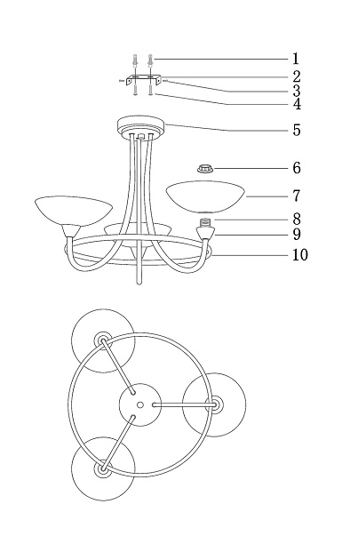 Подвесная люстра Moderli Lione V1200-3C изображение 2 Подвесная люстра Moderli Lione V1200-3C Фото № 2