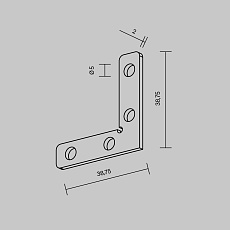 Комплект угловых соединителей Maytoni Technical Exility Busbar (4 шт) TRA034D-CL-42S 1
