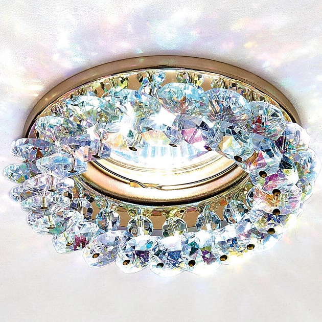 Встраиваемый светильник Ambrella light Crystal K206 MULTI/G Фото № 2