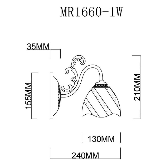 Бра MyFar Nicole MR1660-1W Фото № 2