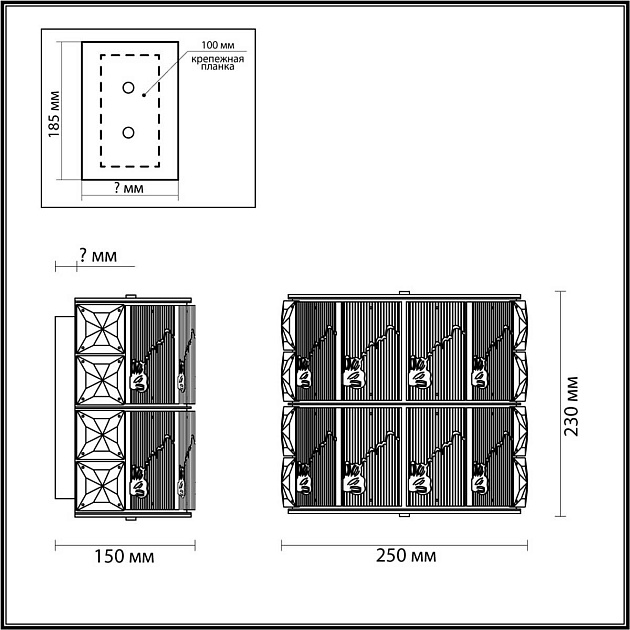 Бра Odeon Light FIESTA 5070/2W изображение 3 Бра Odeon Light FIESTA 5070/2W Фото № 3