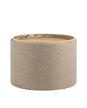 Пуф с ящиком Stool Group Хюгге L рогожка бежевая 19B260LL BY1701-3 3