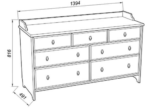 Комод Шведский Стандарт Вествик 7 414045002300 изображение 3 Комод Шведский Стандарт Вествик 7 414045002300 Фото № 3