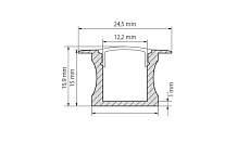 Профиль с рассеивателем Arlight ALU-SLIM-H15-F-2000 ANOD+FROST 018243 1