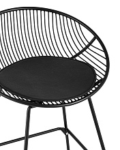 Полубарный стул Stool Group UFO черный с черной подушкой UFO-24A-P11 BL/BL 1