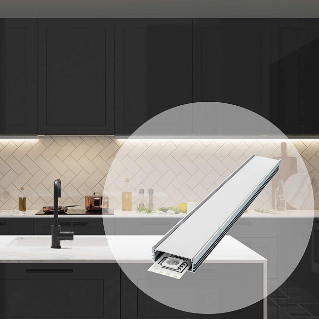 Профиль накладной с рассеивателем серебро 1м. Apeyron 08-09 изображение 15 Профиль накладной с рассеивателем серебро 1м. Apeyron 08-09 Фото № 15