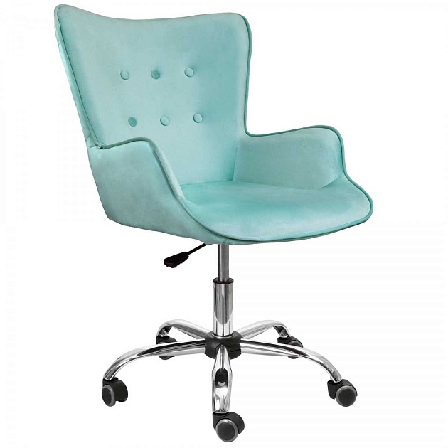 Поворотное кресло AksHome Bella мятный, велюр 64731 Фото № 1