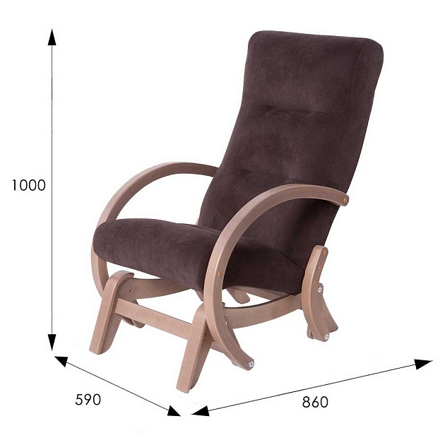 Кресло-качалка Мебелик Мэтисон 006471 Фото № 3