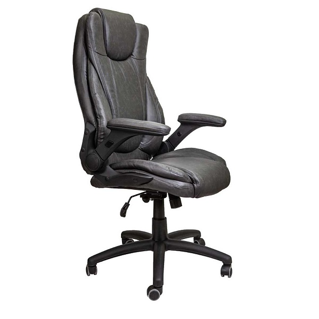 Кресло руководителя AksHome Aurora графит, экокожа 65466 Фото № 1