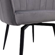 Поворотное кресло AksHome Melon серый, велюр 79675 4