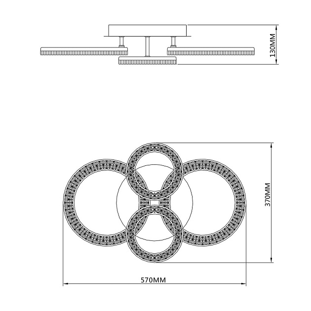 Потолочная светодиодная люстра Escada Alunit 10281/4LED Фото № 2