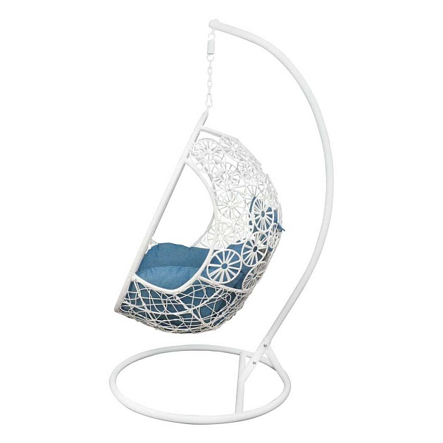 Подвесное кресло AksHome Bali белый, исскуственнный ротанг 75209 изображение 7 Подвесное кресло AksHome Bali белый, исскуственнный ротанг 75209 Фото № 7