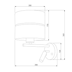 Бра TK Lighting 4176 Hilton Silver 2