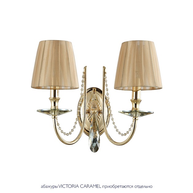 Бра Crystal Lux Victoria AP2 Gold/Amber Фото № 4