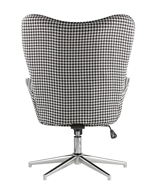 Поворотное кресло Stool Group Филадельфия регулируемое ч/б FUCHS HOUNDTOOTH Фото № 4