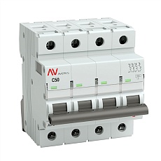 Выключатель автоматический AV-6 4P 50A (C) 6kA EKF AVERES mcb6-4-50C-av