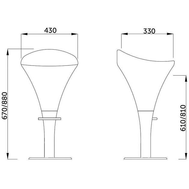 Барный стул AksHome Bomba белый, пластик 27646 изображение 2 Барный стул AksHome Bomba белый, пластик 27646 Фото № 2